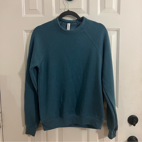 Bella Canvas Tops - Bella Canvas Sponge Fleece Raglan Sweatshirt - Heather Teal